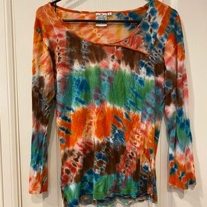 Parsley & Sage Tie Dye Long Sleeved Top- S